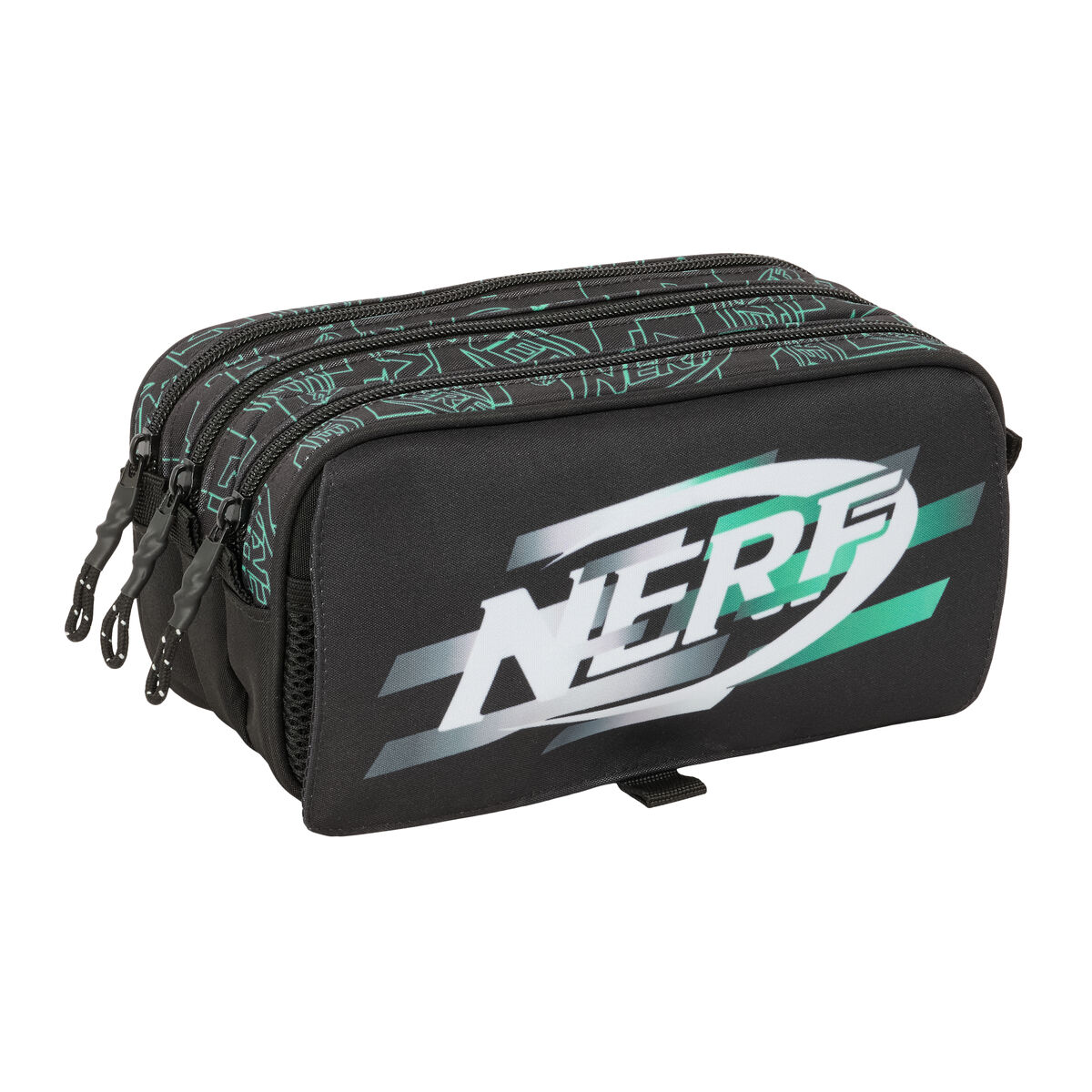 Tredubbel Carry-all Nerf Game Svart 21,5 x 10 x 8 cm