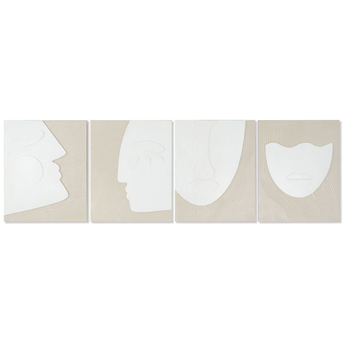 Kanvas Home ESPRIT Gips Kanvas 40 x 3 x 50 cm
