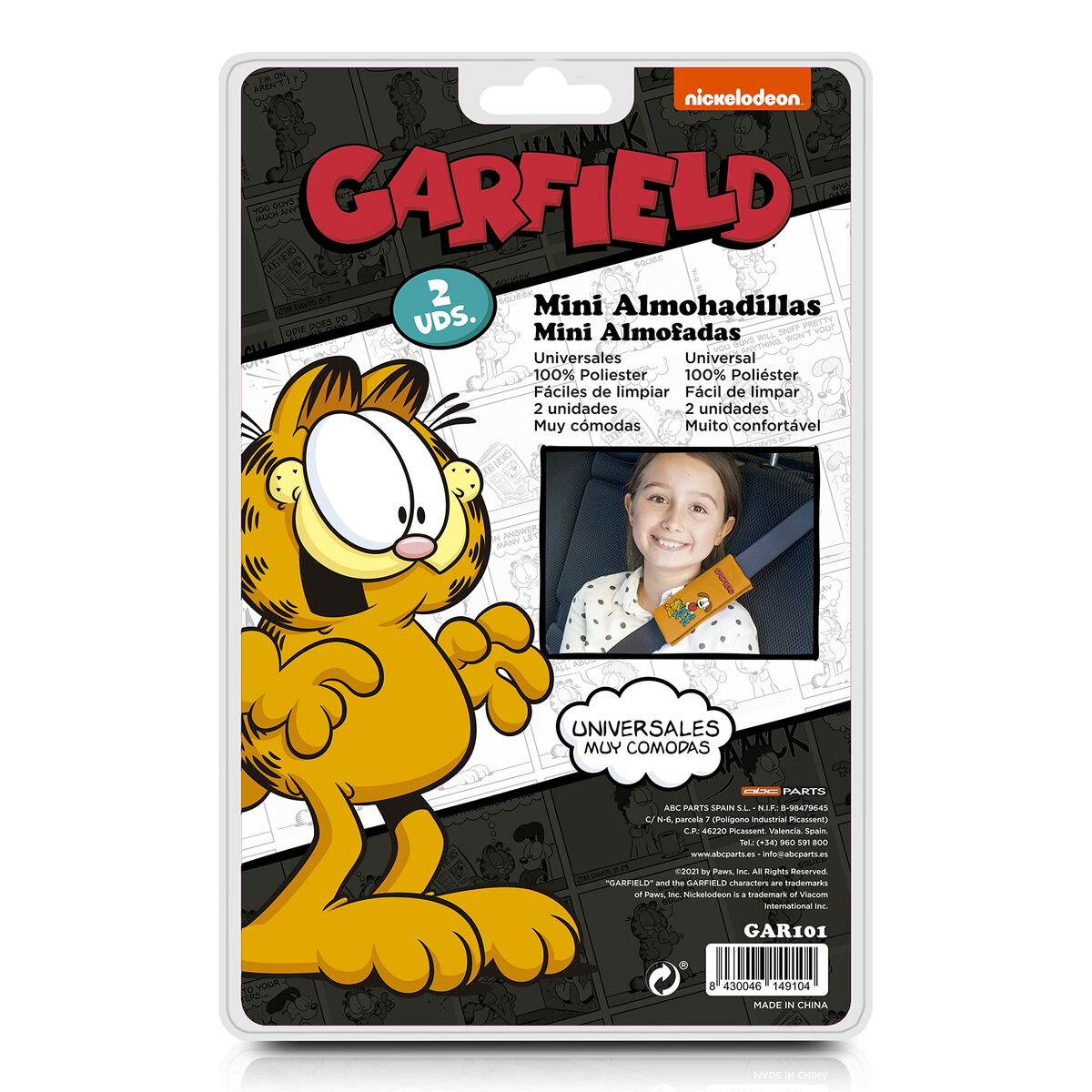 Dynor för säkerhetsbälte GAR101 Orange Garfield - 5