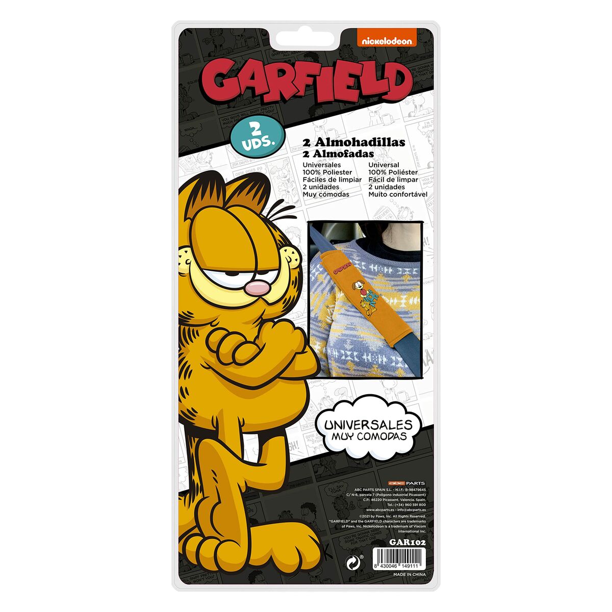 Dynor för säkerhetsbälte GAR102 Orange Garfield - 2