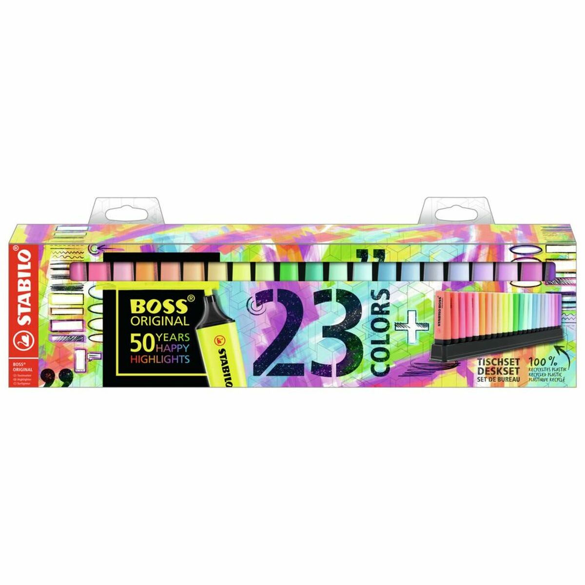 Fluorescerande markörsuppsättning Stabilo Komplett set Multicolour 23 Delar - 5