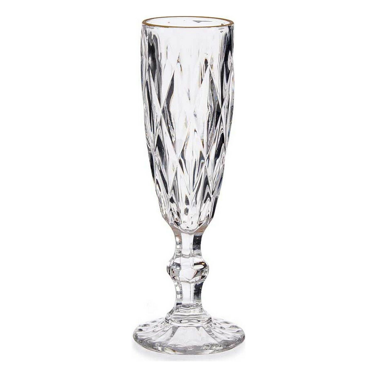 Champagneglas Diamant Gyllene Transparent Glas 170 ml (6 antal) - 5