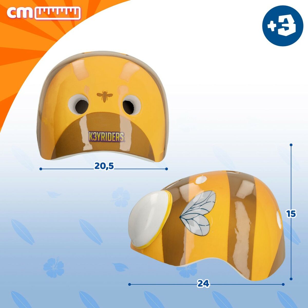 Hjälm för barn K3yriders BEE 52-55 cm (4 antal) - 2