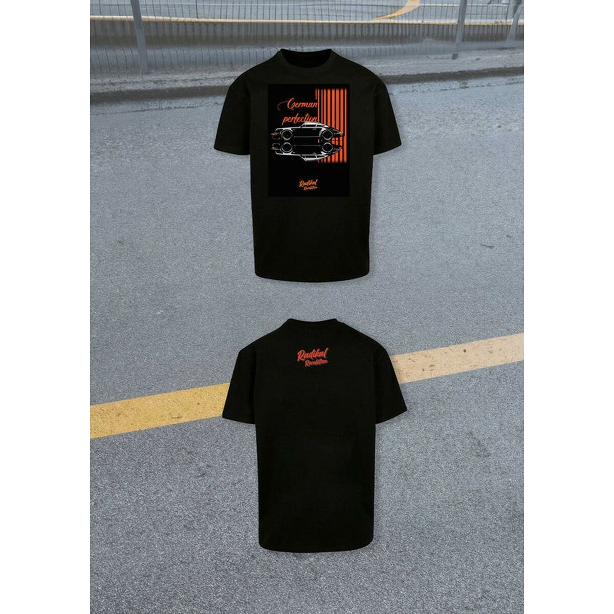 T-shirt med kortärm Herr RADIKAL GERMAN PERFECTION Svart XL - 5