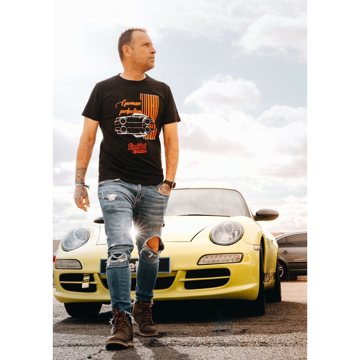 T-shirt med kortärm Herr RADIKAL GERMAN PERFECTION Svart XL - 2