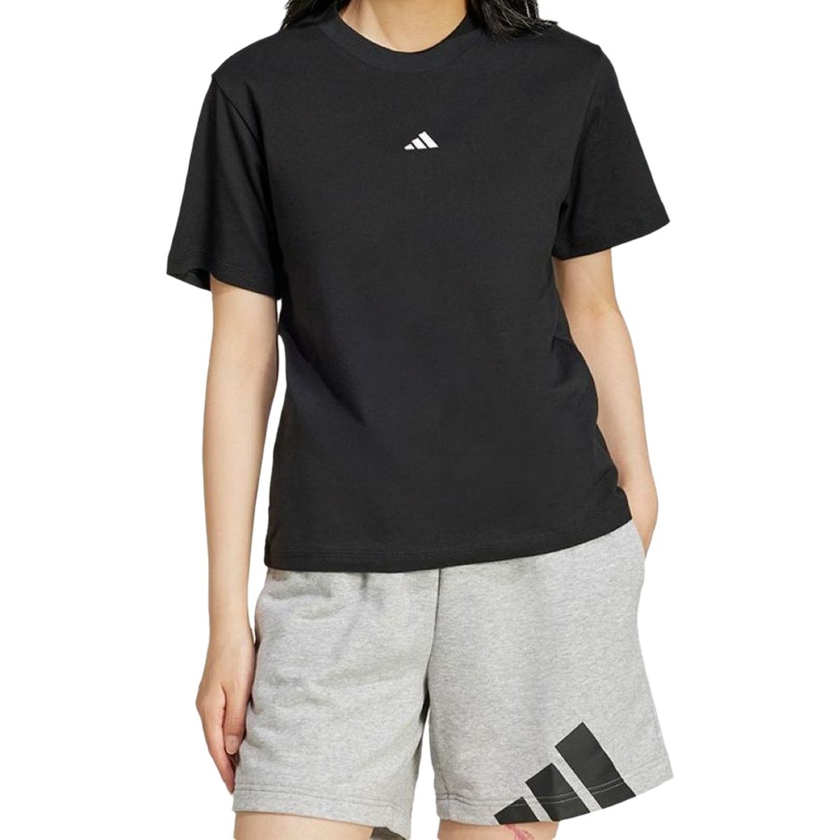T-shirt med kortärm Dam Adidas W SL SJ T JC5943 Svart