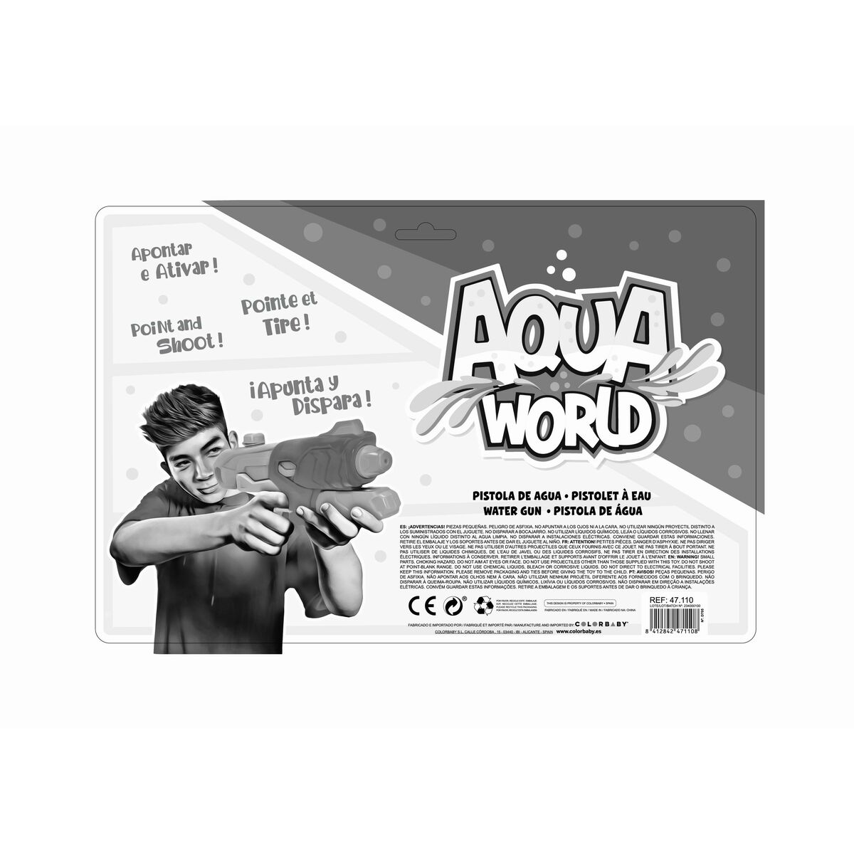 Vattenpistol Colorbaby AquaWorld 29 x 17,5 x 6,5 cm (6 antal) - 9
