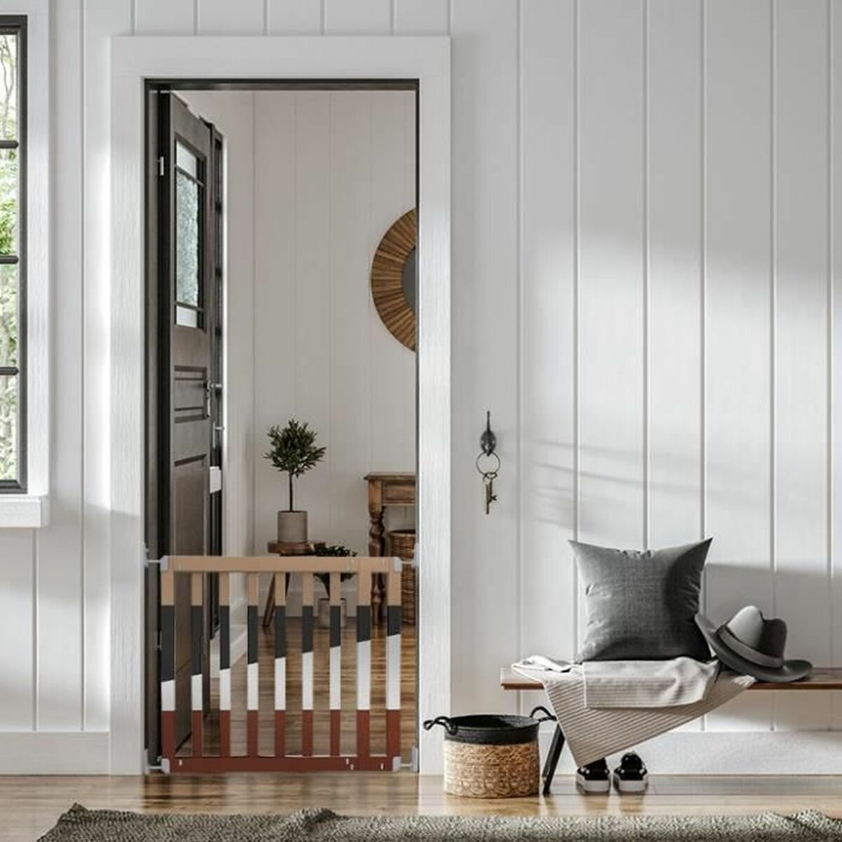 Säkerhetsbarriär Ingenuity Brun 76-91 cm - 3