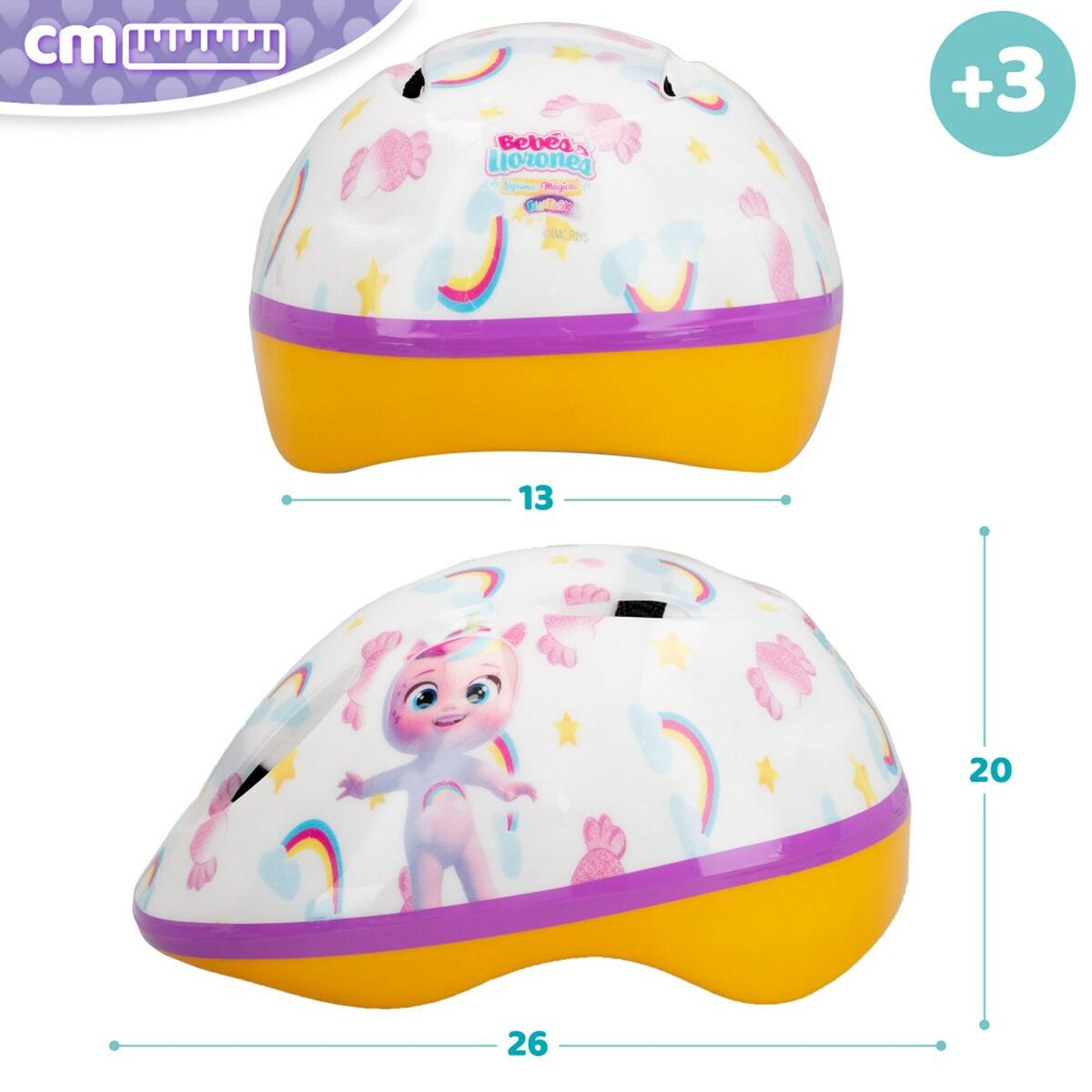 Hjälm för barn Cry Babies DREAMY (4 antal) (52-55 cm) - 8