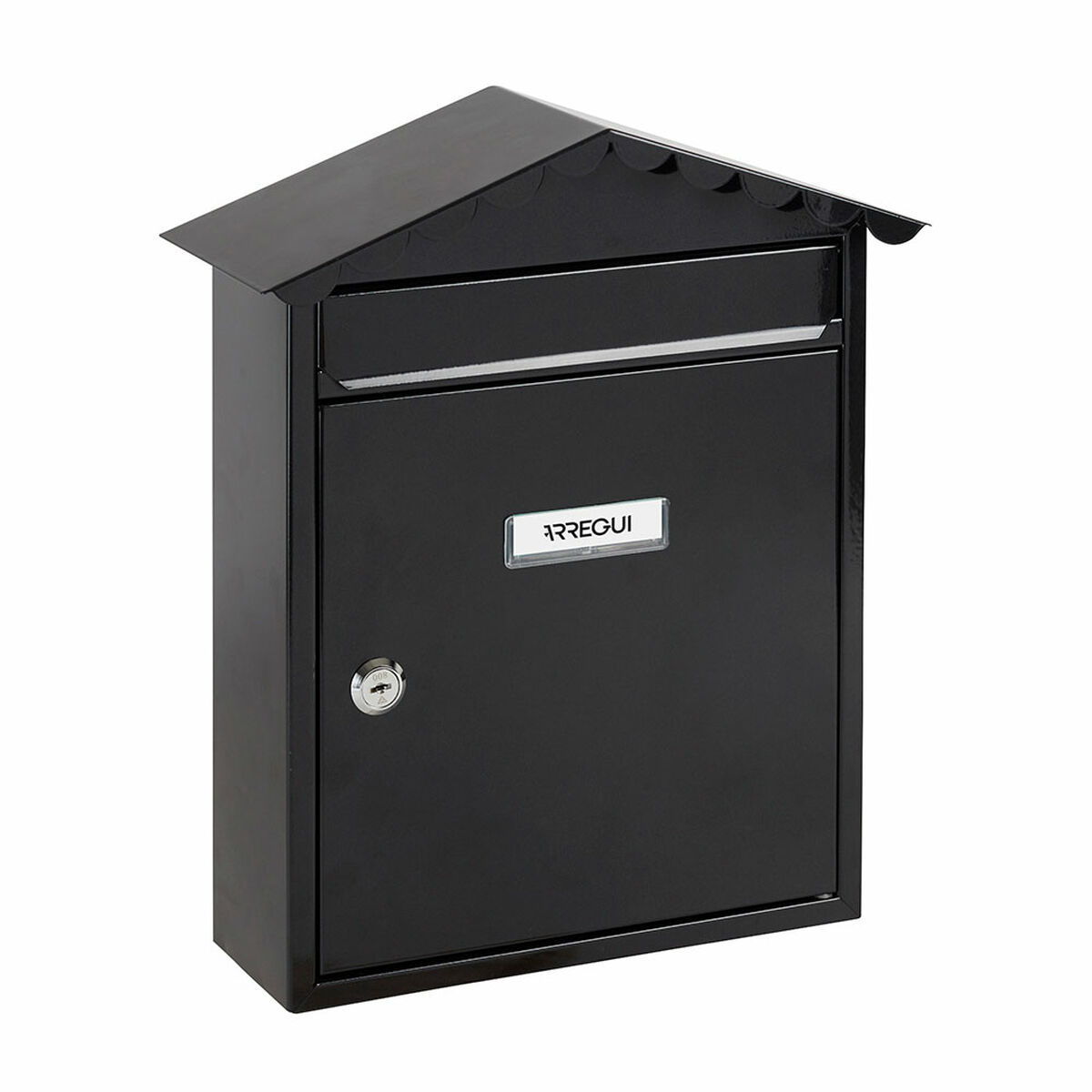Brevlåda Arregui Svart Stål 30 x 11 x 36 cm
