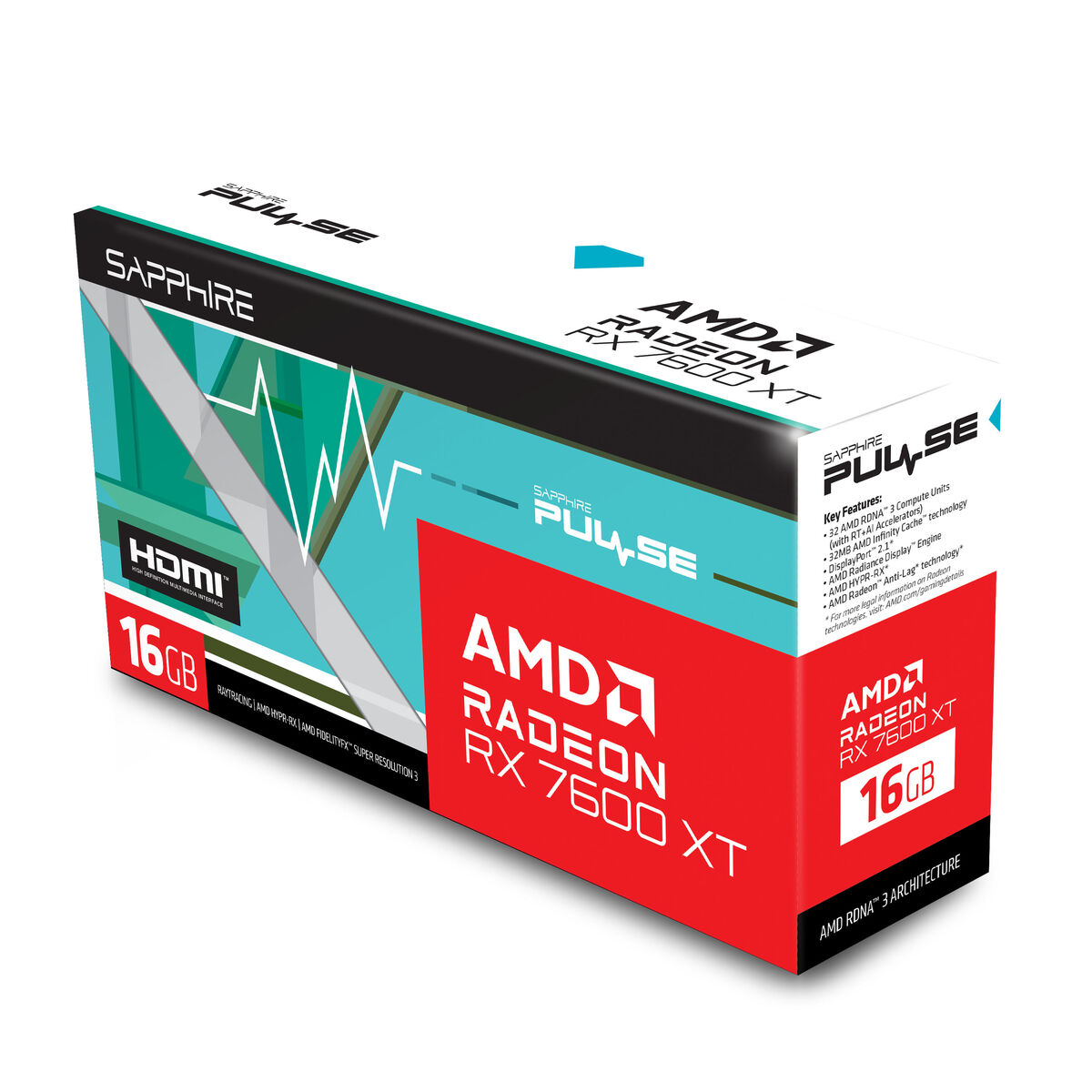 Grafikkort Sapphire 11339-04-20G RADEON RX 7600 XT 16 GB GDDR6 - 11