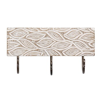 Väggmonterad rockhängare 30,5 x 8 x 16 cm Metall Trä