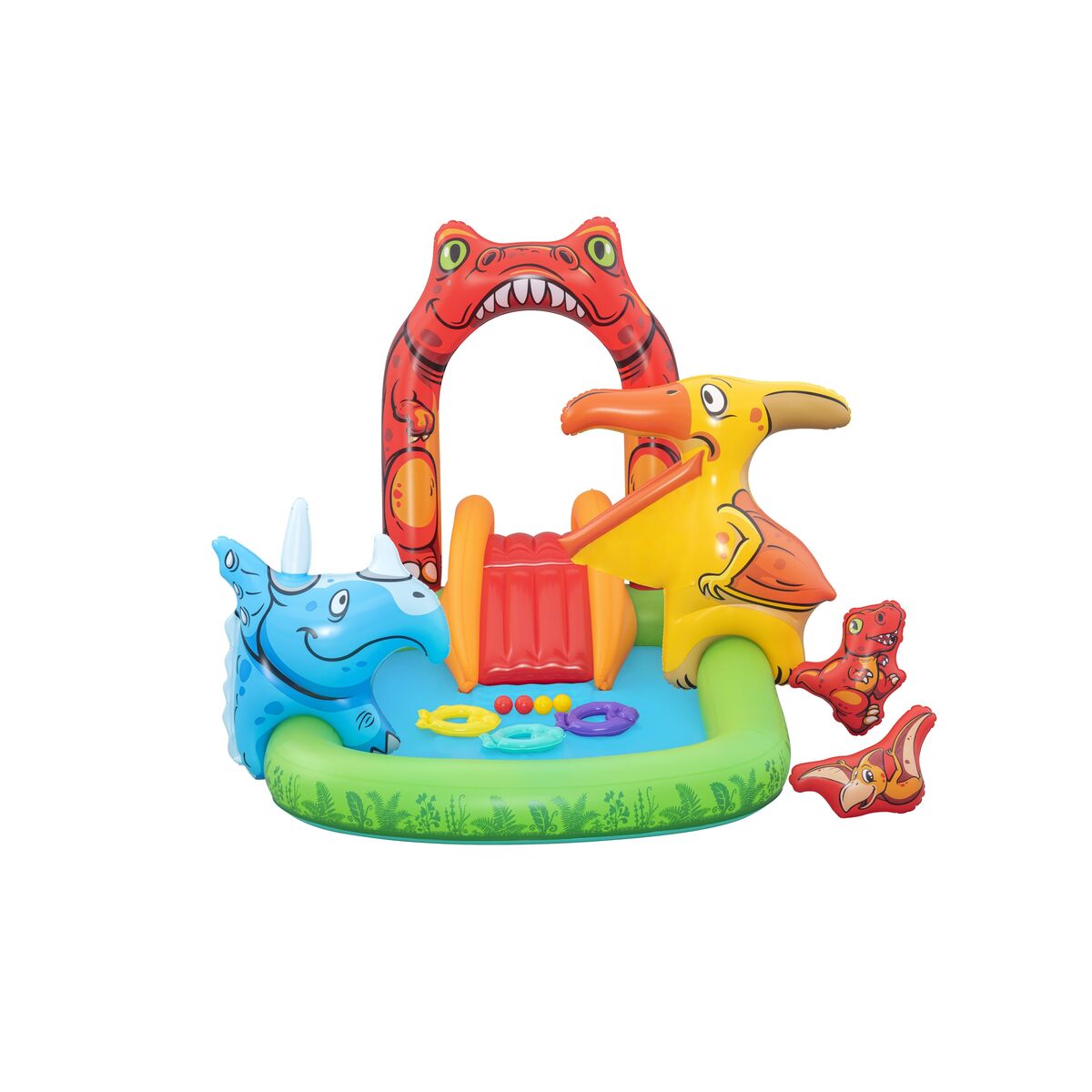 Uppblåsbar plaskpool för barn Bestway Jurassic Splash 240 x 140 x 137 cm - 2