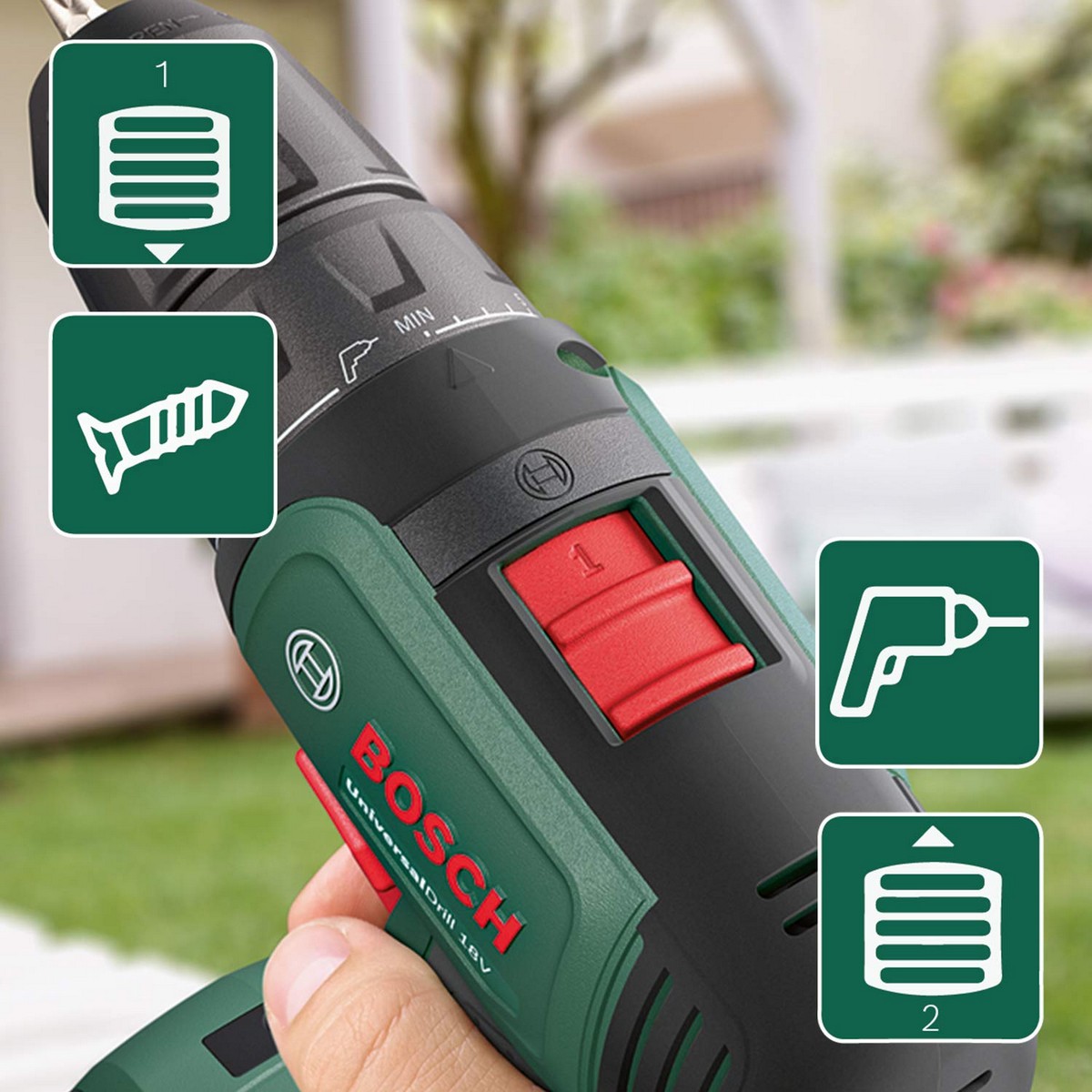 Borr/skruvdragare BOSCH UniversalDrill Trådlös 18 V - 11