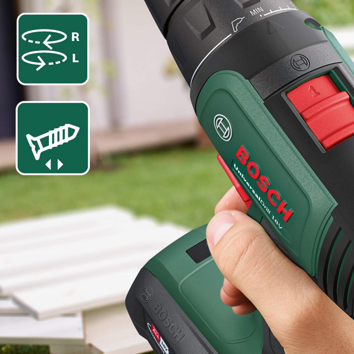 Borr/skruvdragare BOSCH UniversalDrill Trådlös 18 V - 4