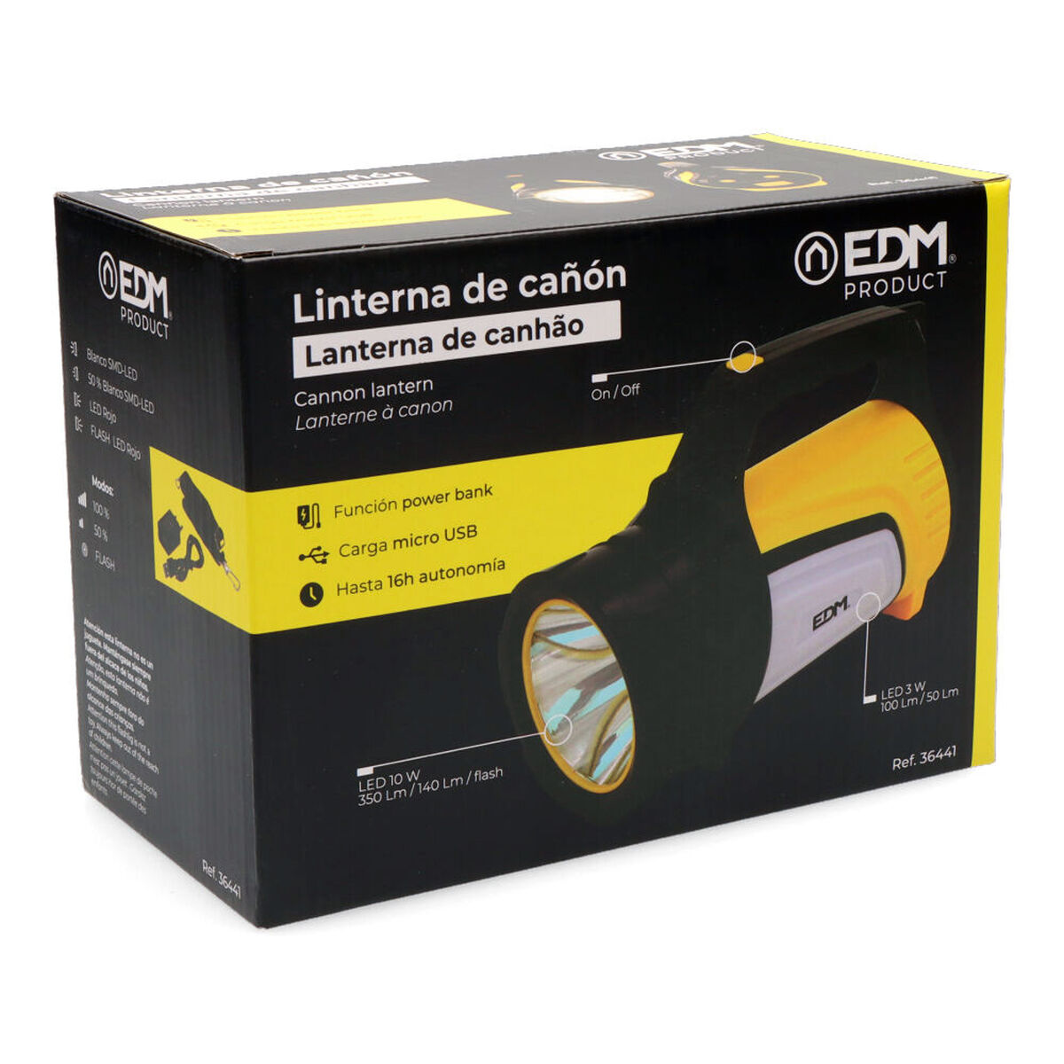 Ficklampa EDM 36441 2100 W 10 W 350 lm - 6