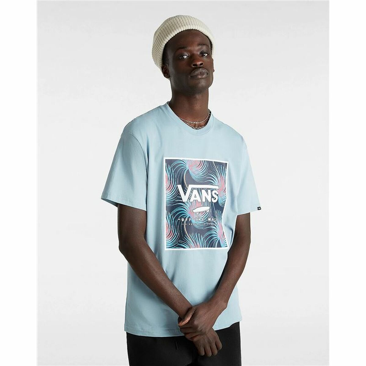 T-shirt med kortärm Herr Vans VN0A5E7YCZI1 Himmelsblå - 3