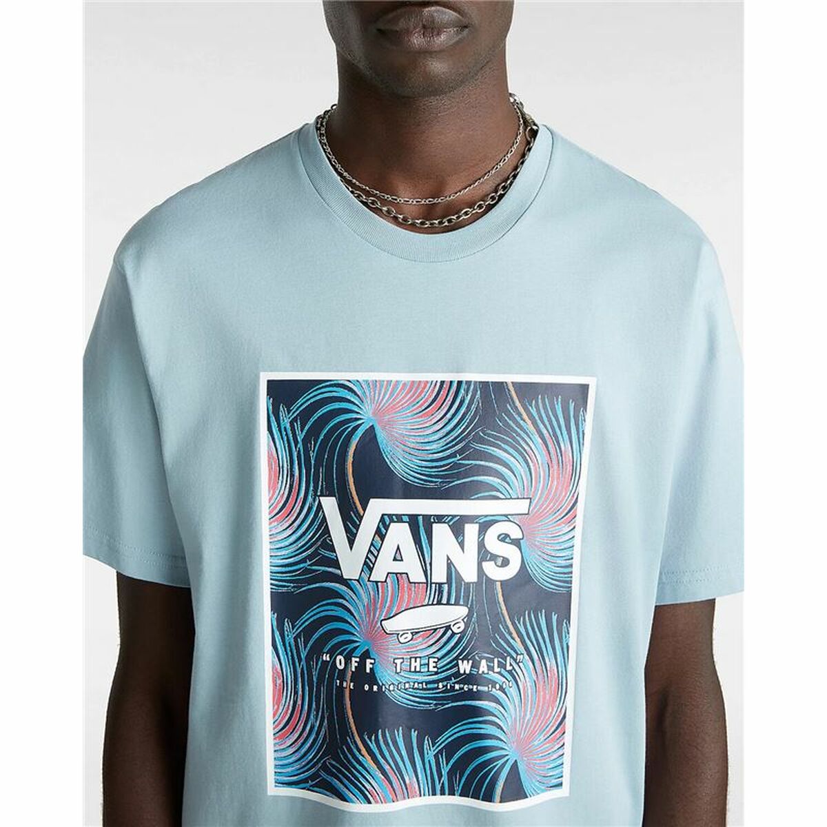 T-shirt med kortärm Herr Vans VN0A5E7YCZI1 Himmelsblå - 6