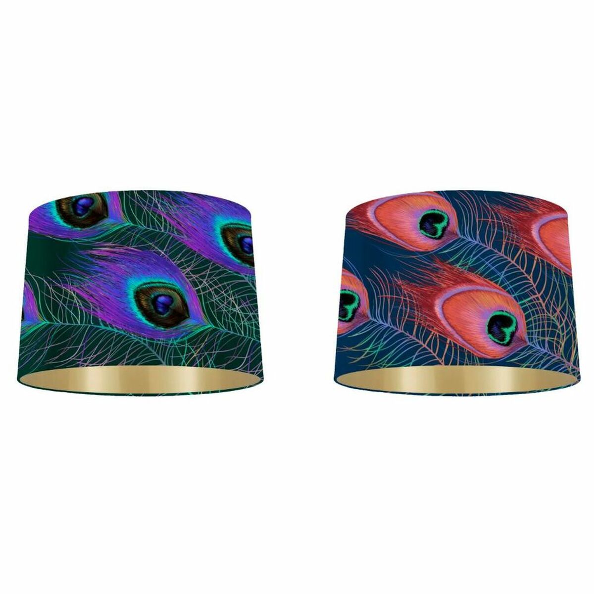 Lampskärm DKD Home Decor Lila Grön 40 x 40 x 24 cm (2 antal) - 3