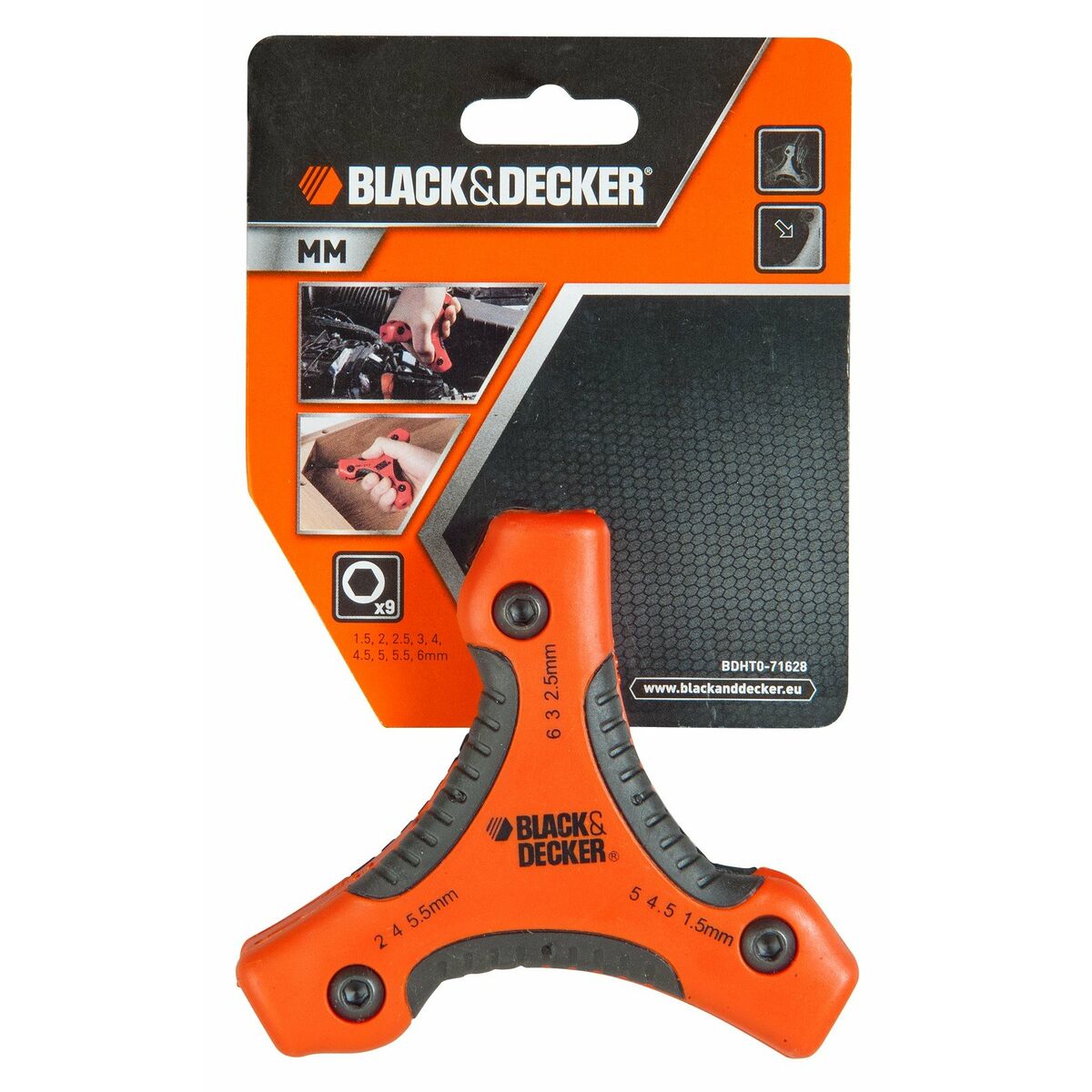 Vikbara insexnycklar Black & Decker bdht0-71628 - 3