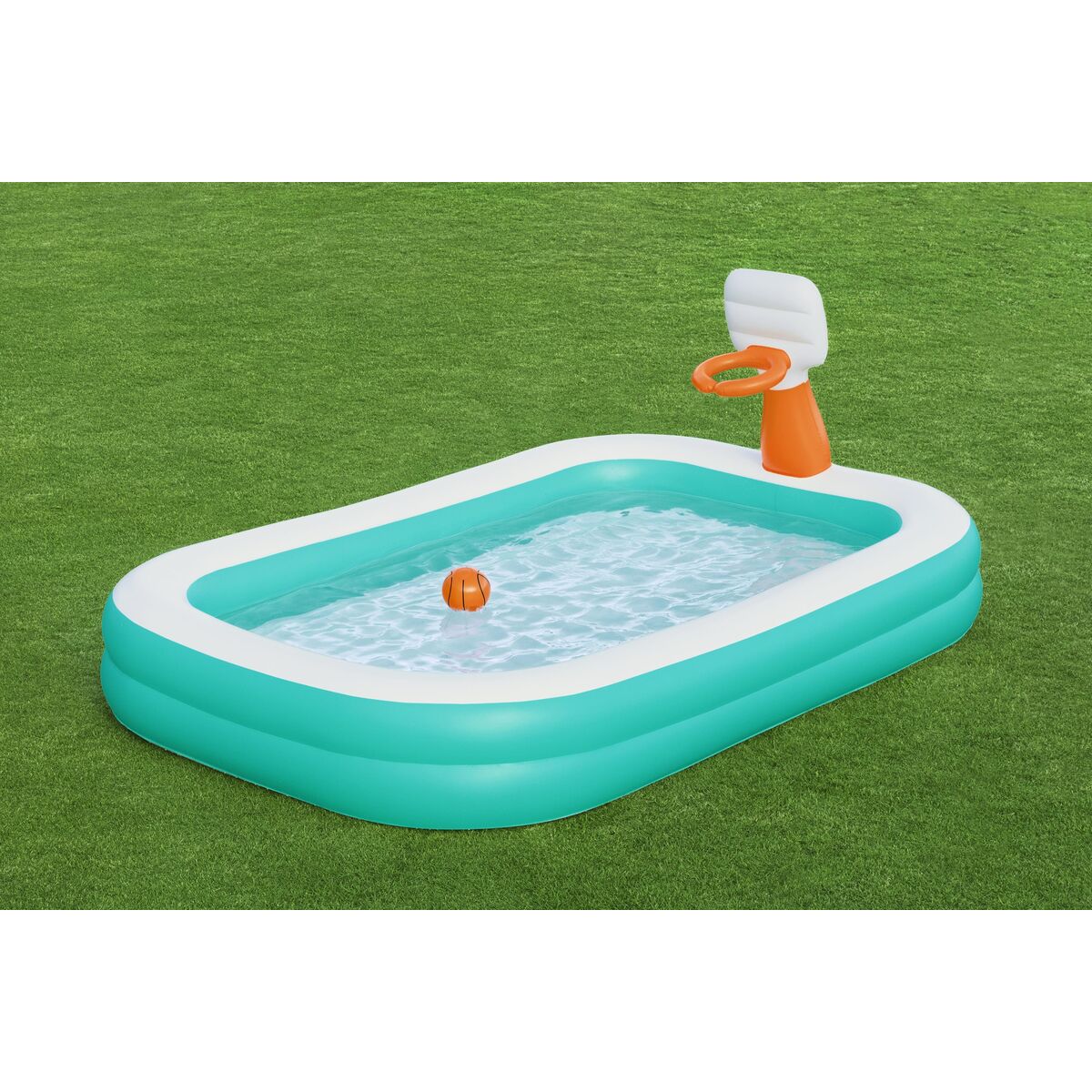 Uppblåsbar plaskpool för barn Bestway Dunk N'Splash 251 x 168 x 102 cm - 4