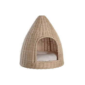 Säng för husdjur DKD Home Decor 45 x 45 x 57 cm Naturell Rattan