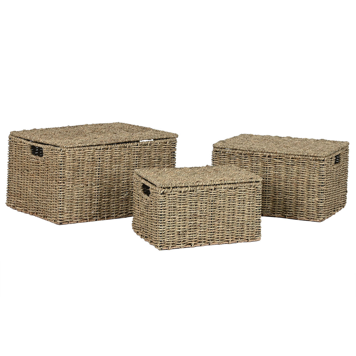 Korg - set Home ESPRIT Naturell Metall Naturliga fibrer (3 Delar) - 4