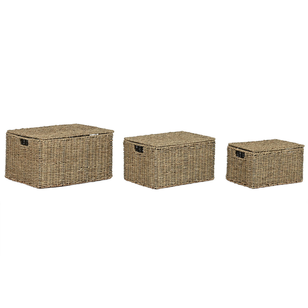Korg - set Home ESPRIT Naturell Metall Naturliga fibrer (3 Delar)
