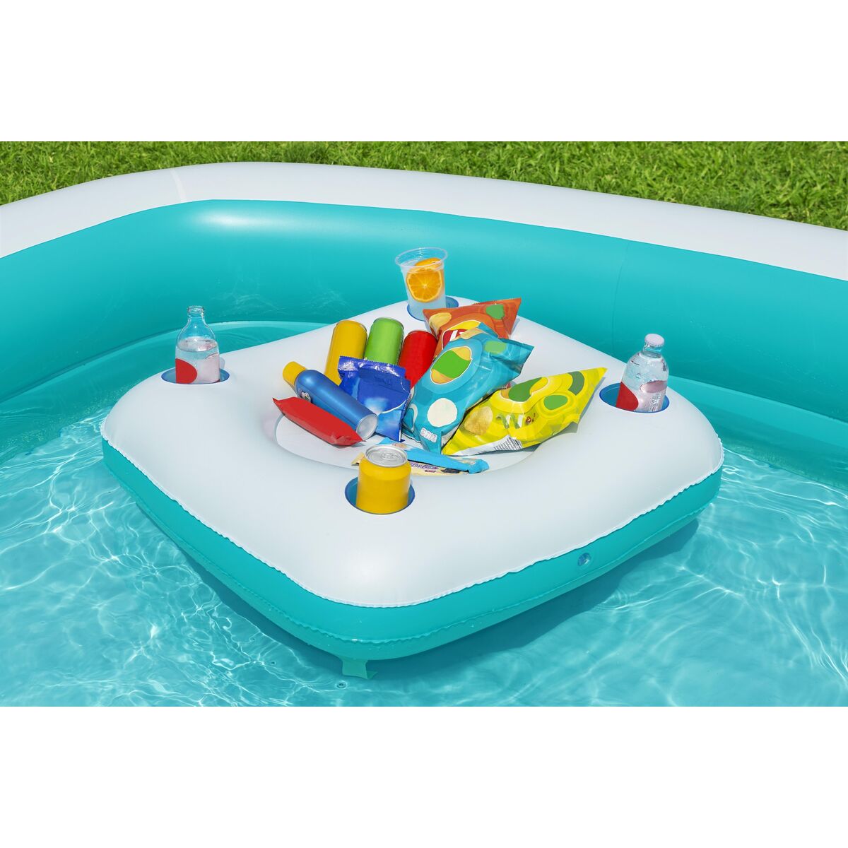 Uppblåsbar plaskpool för barn Bestway 218 x 48 x 218 cm - 4