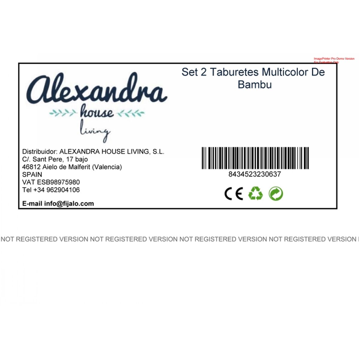 Stolset Alexandra House Living Bambu 2 Delar - 2
