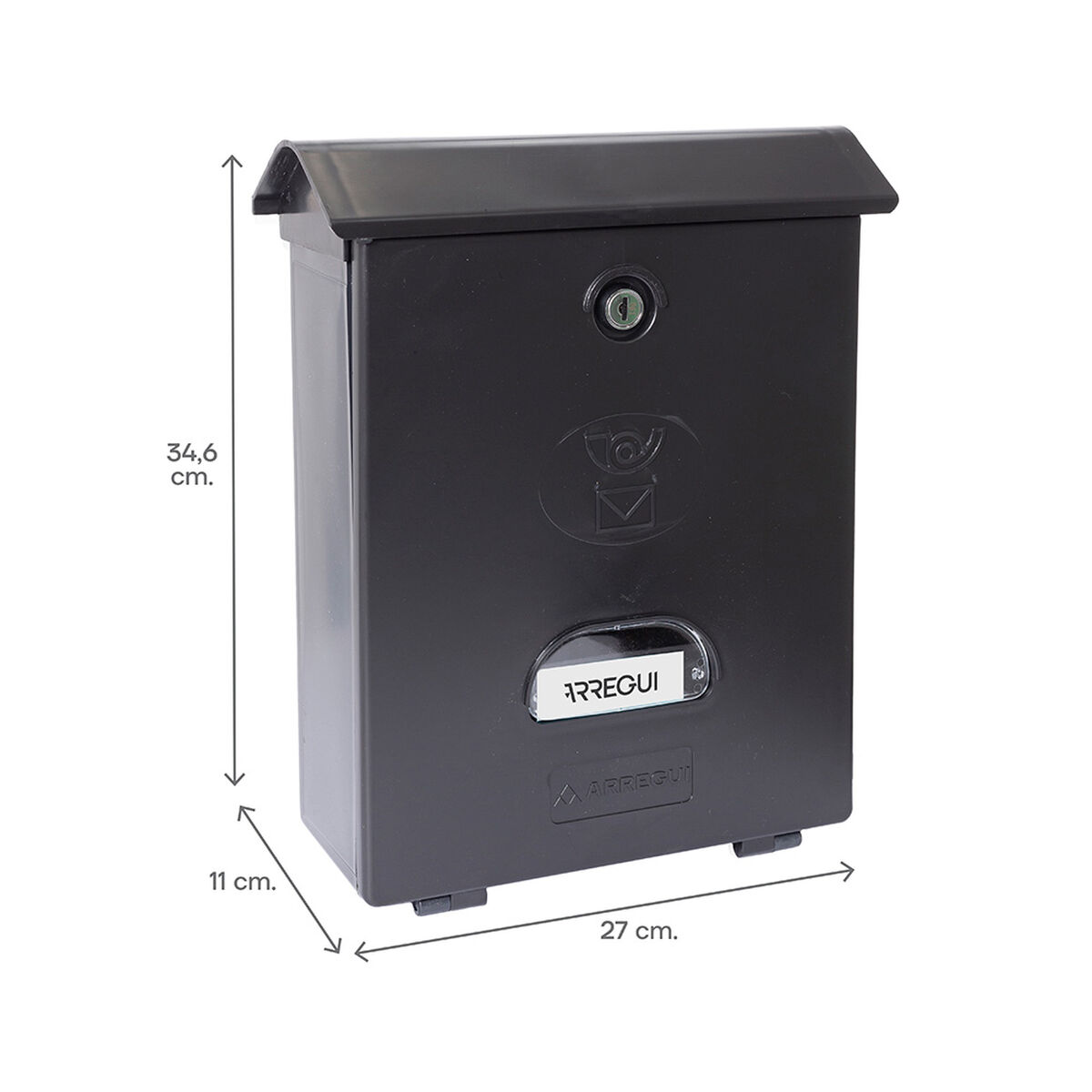 Brevlåda Arregui Svart polystyren Classic 27 X 11 X 34,6 cm - 2