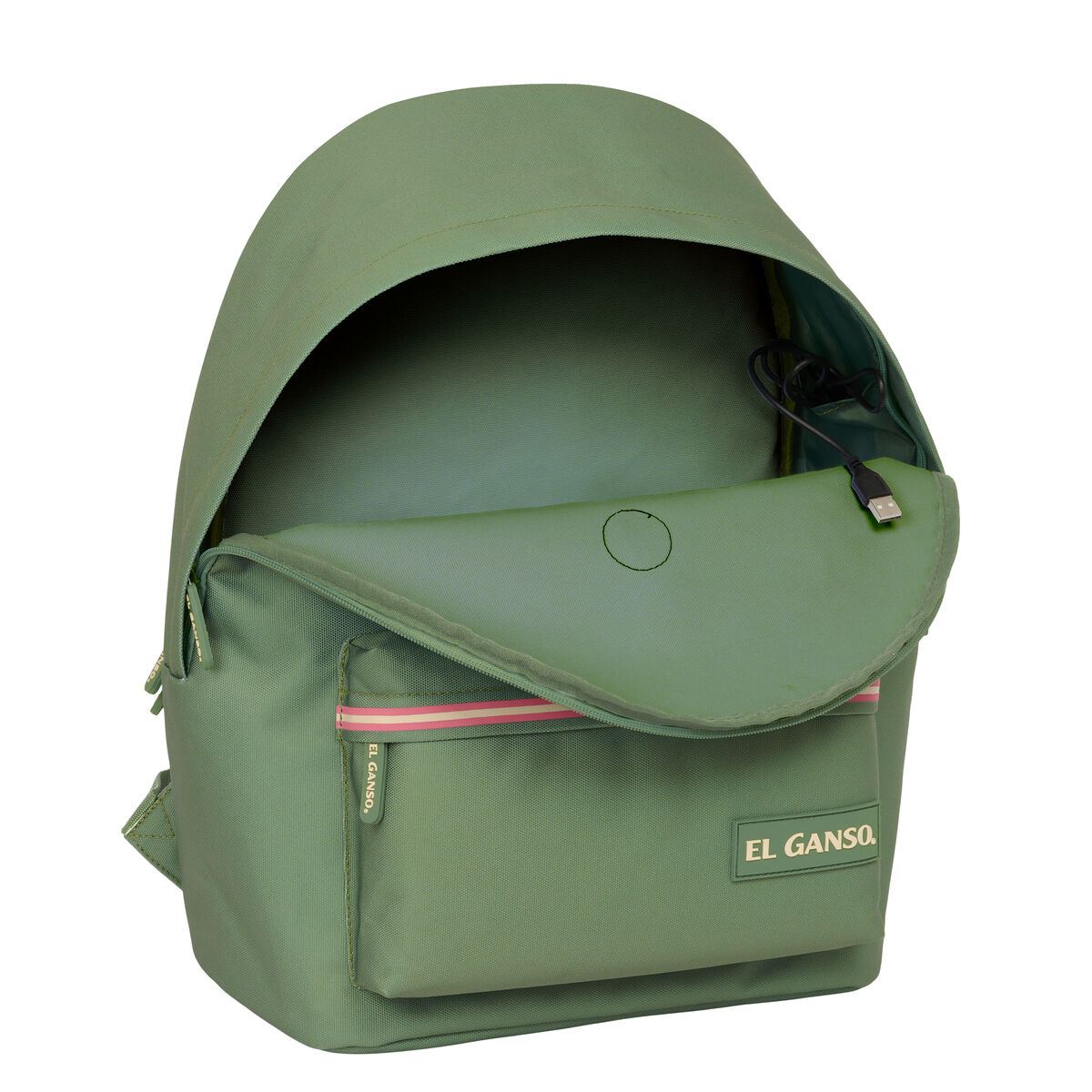 Laptopryggsäck El Ganso +usb el ganso basics Grön 31 x 44 x 18 cm - 4