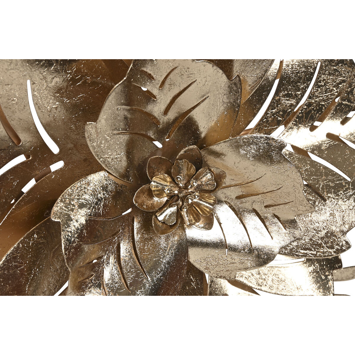 Väggdekoration Home ESPRIT Gyllene Modern Blomster 51 x 6 x 51 cm (2 antal) - 3