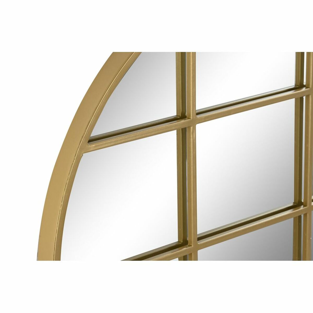 Väggspegel DKD Home Decor 60 x 2,5 x 60 cm Glas Gyllene Järn Fönster (60 Delar) - 6