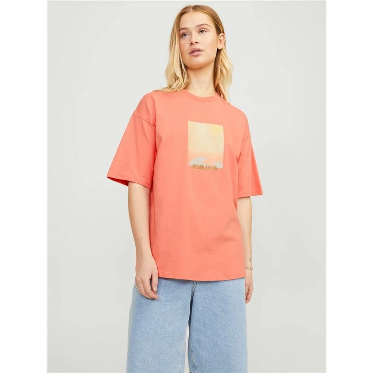 T-shirt med kortärm Dam Jack & Jones Jxpaige Orange - 7
