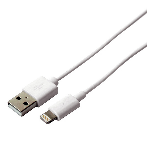 Kabel USB till Lightning KSIX Apple-compatible Vit - 2
