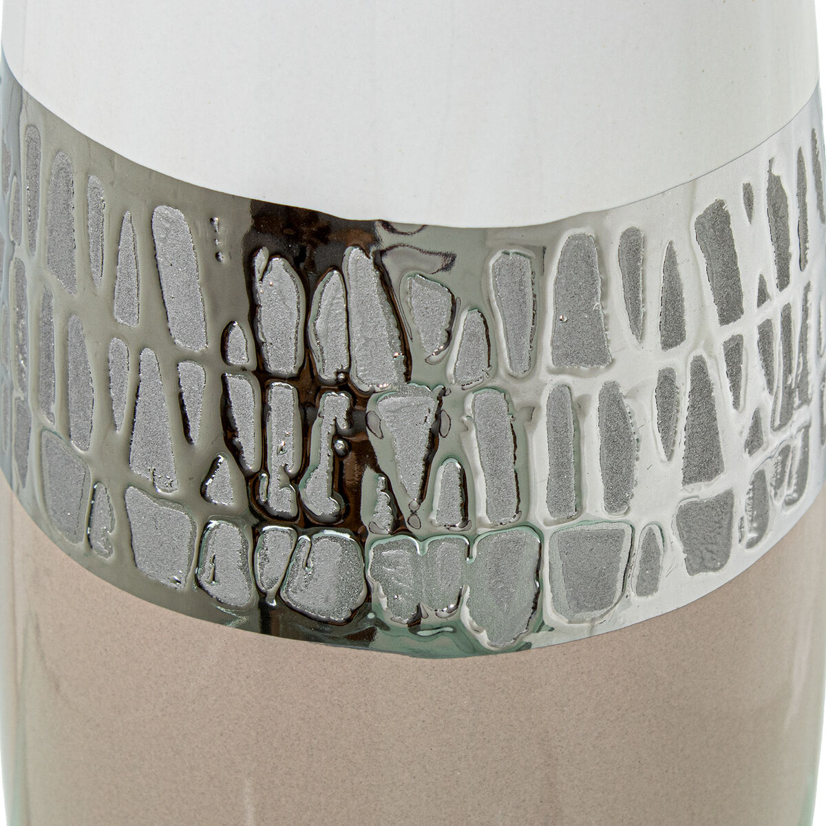 Vas Alexandra House Living Vit Silvrig Keramik 12 x 30 cm - 4