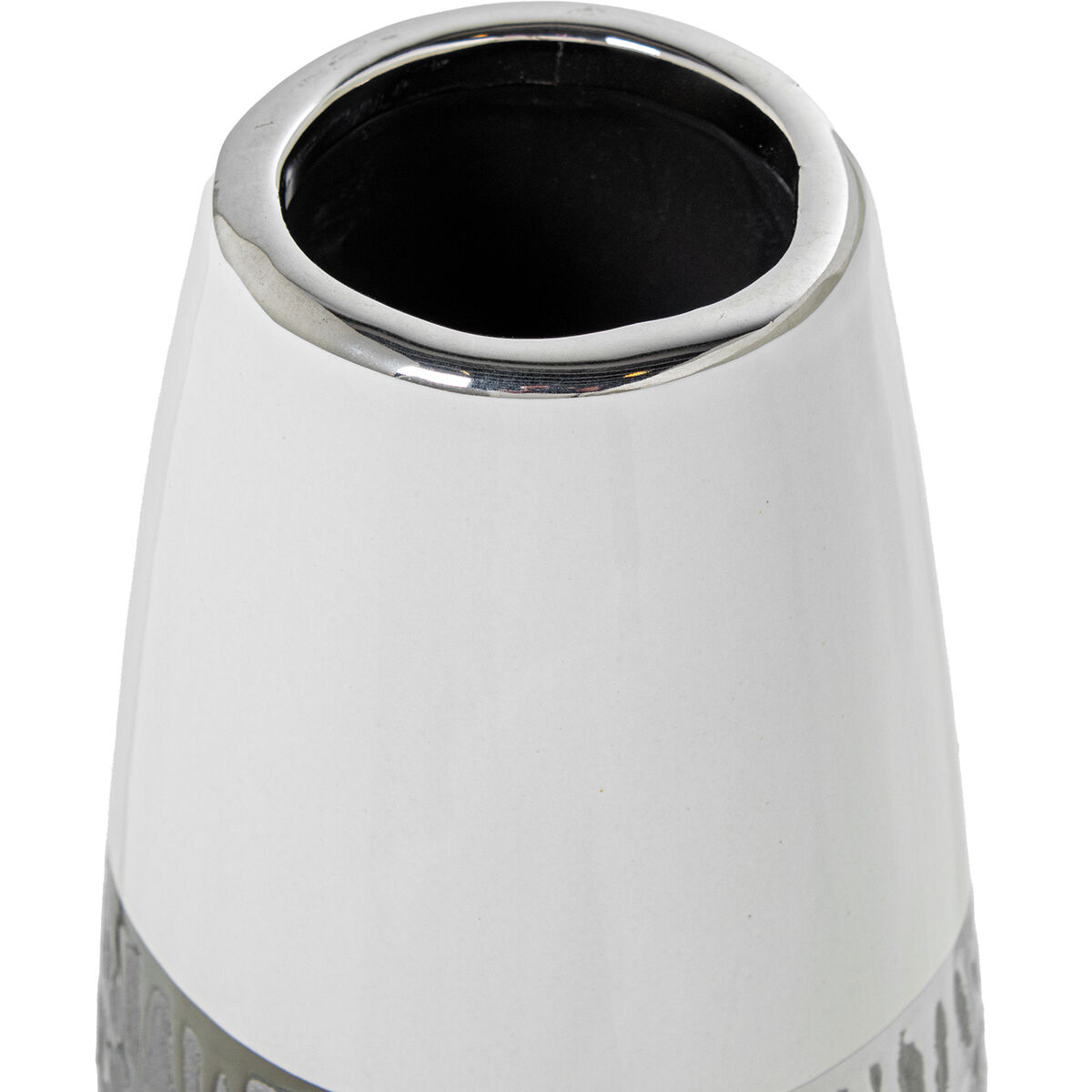 Vas Alexandra House Living Vit Silvrig Keramik 12 x 30 cm - 2