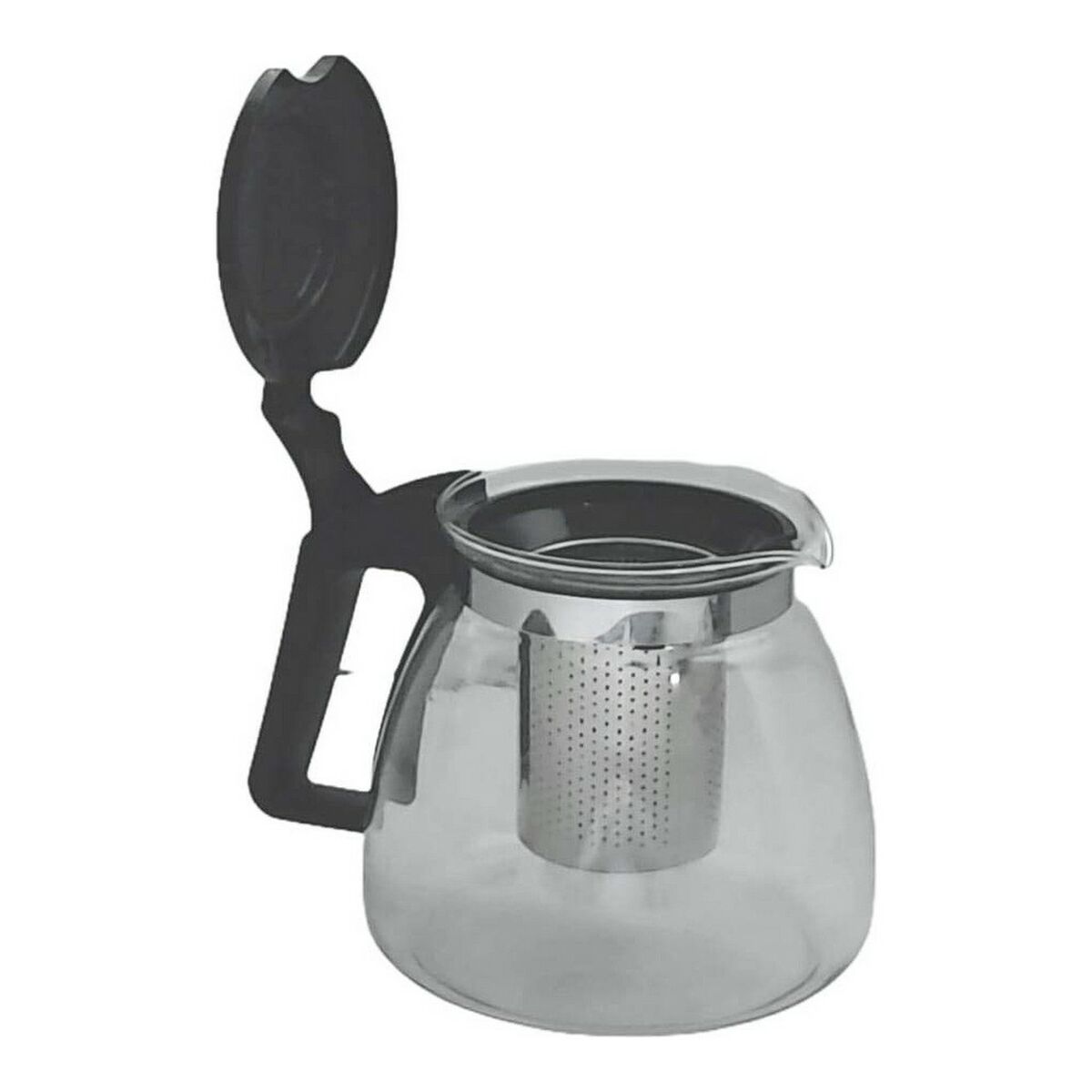 Tekanna Vivalto Svart Transparent Silvrig Silver Glas Rostfritt stål Plast 900 ml - 3