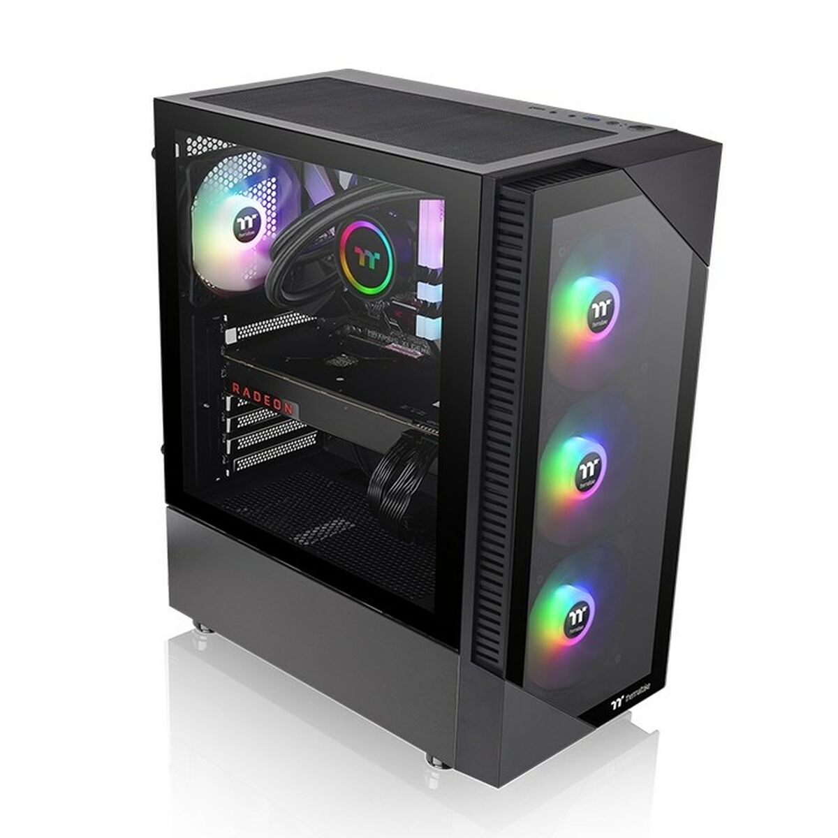 ATX Semitorn THERMALTAKE View 200 TG ARGB Svart - 5
