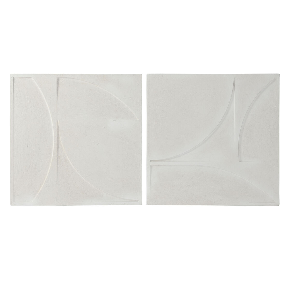 Väggdekoration Home ESPRIT Vit Modern 80 x 4 x 80 cm (2 antal)