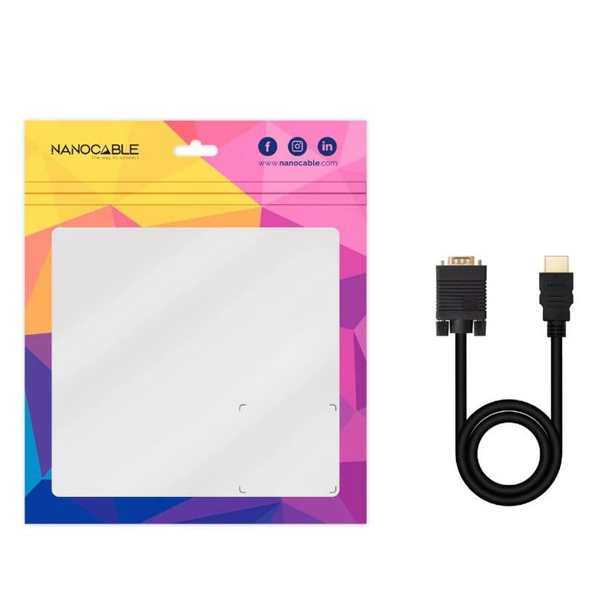Adapter HDMI till VGA NANOCABLE 10.15.4348 Svart 1,8 m - 4