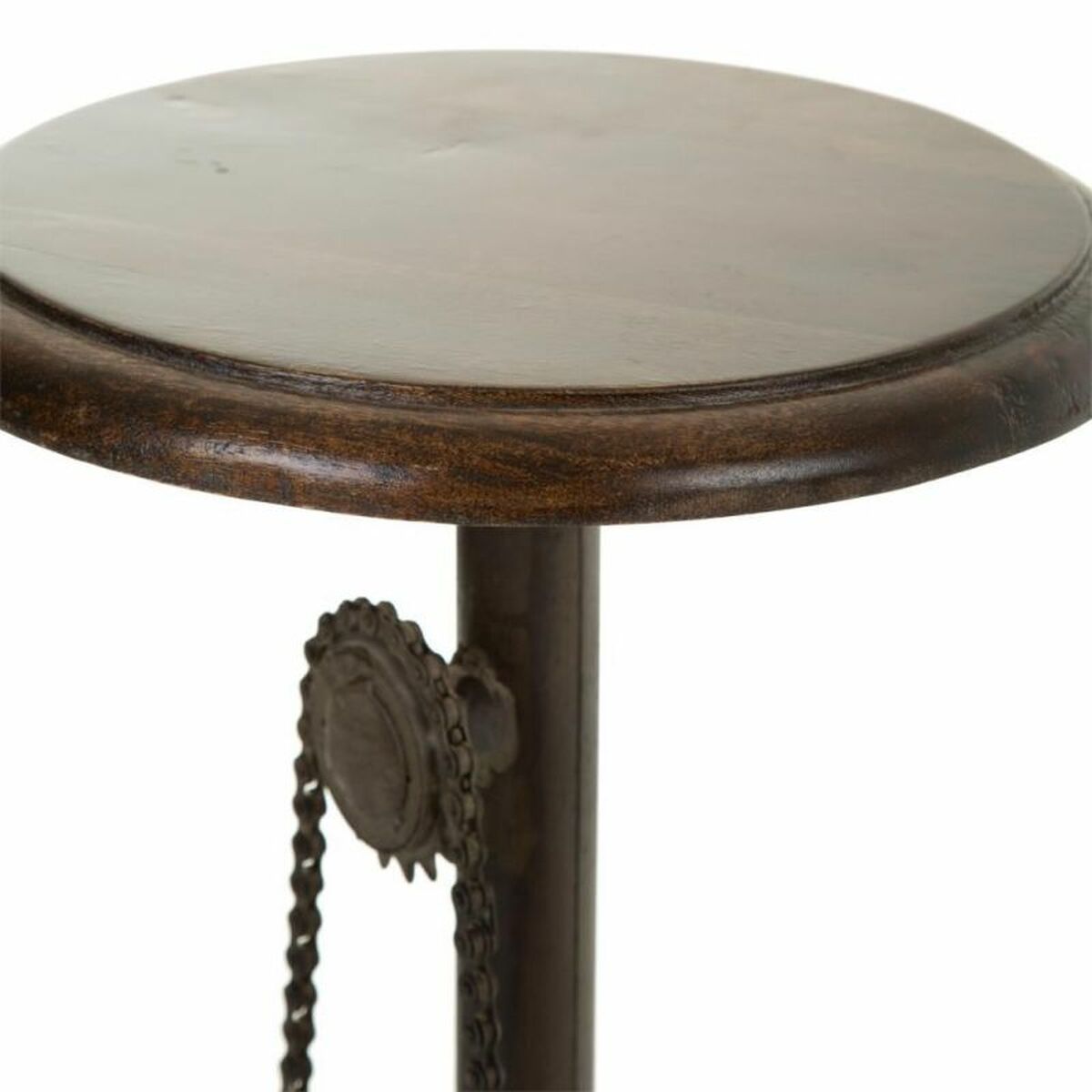 Sittpall Alexandra House Living Brun Svart Metall Trä MDF 40 x 73 x 40 cm Pedaler - 4