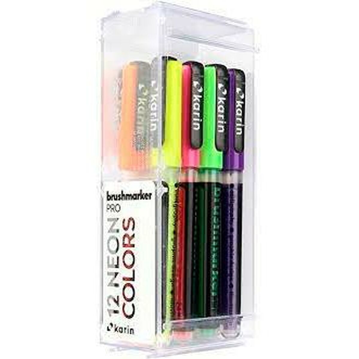 Tuschpennor Karin Brushmarker Pro Neon 12 Delar - 4