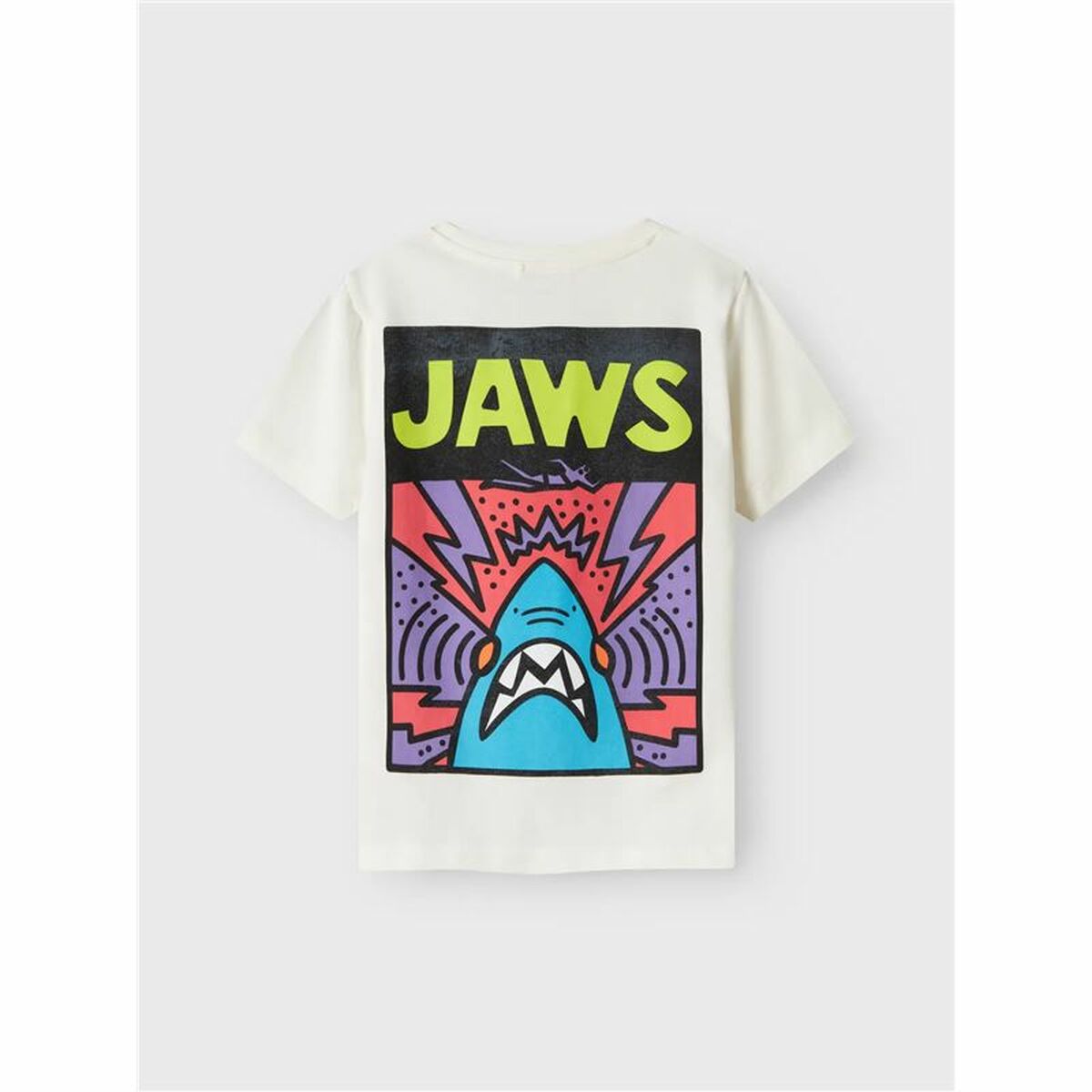 Barn T-shirt med kortärm Name It Nkmmakai Jaws Nreg Box Sky - 2