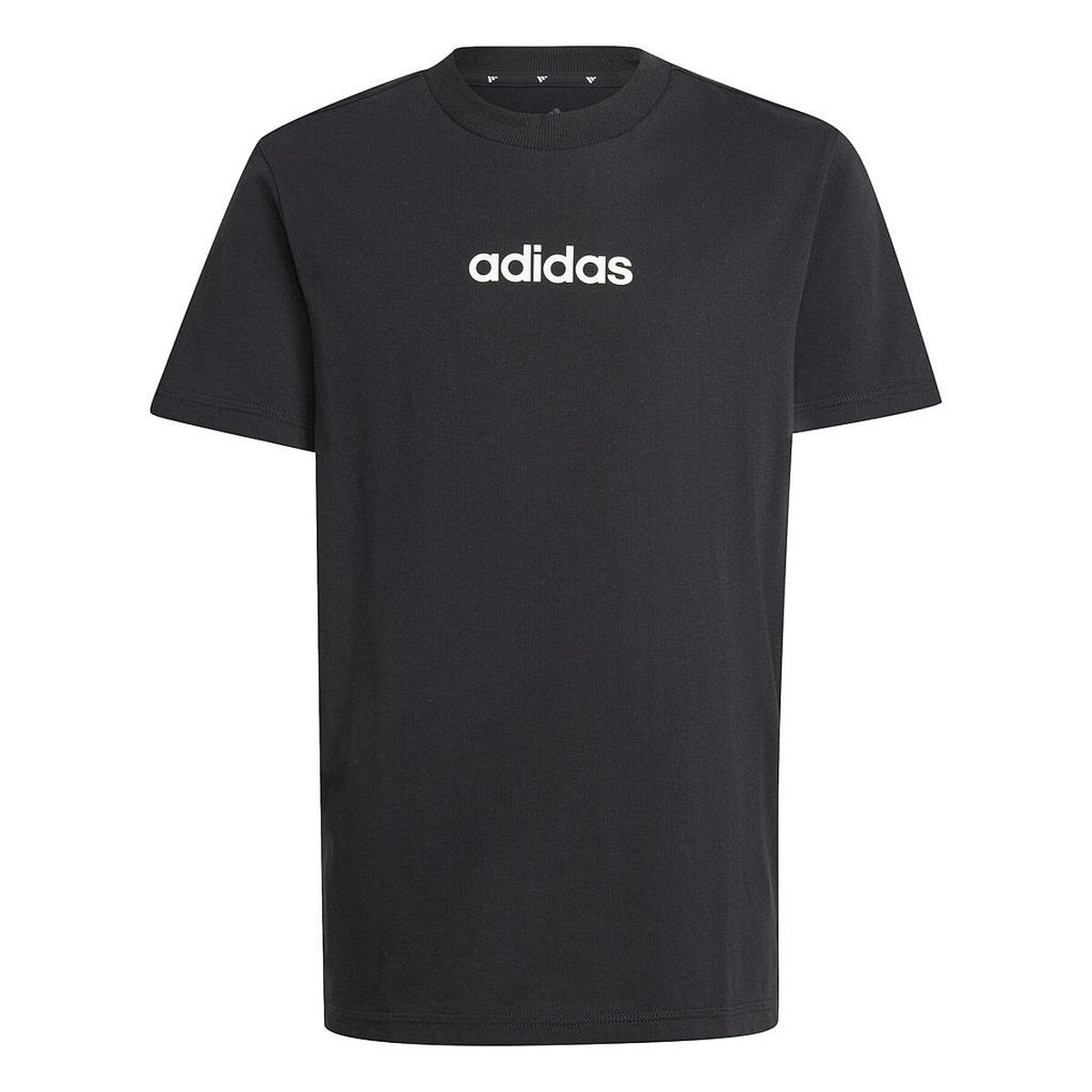 Barn T-shirt med kortärm Adidas J LIN TEE 160 JC9748 Svart