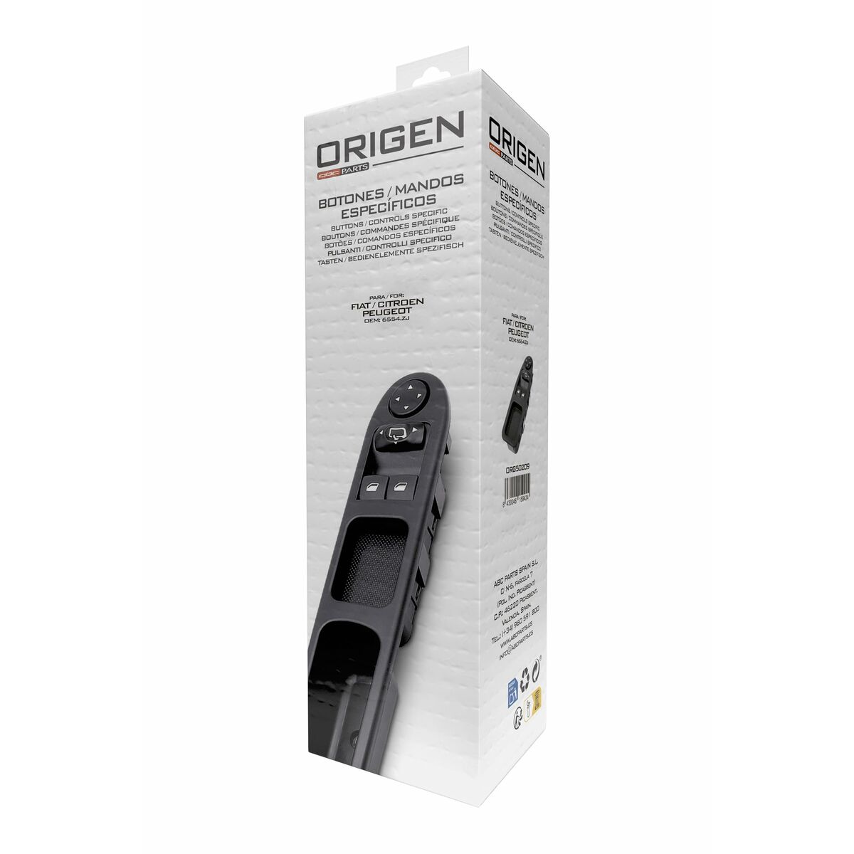 Knapppanel för elfönsterhissar Origen ORG50209 Peugeot Citroën Fiat - 5