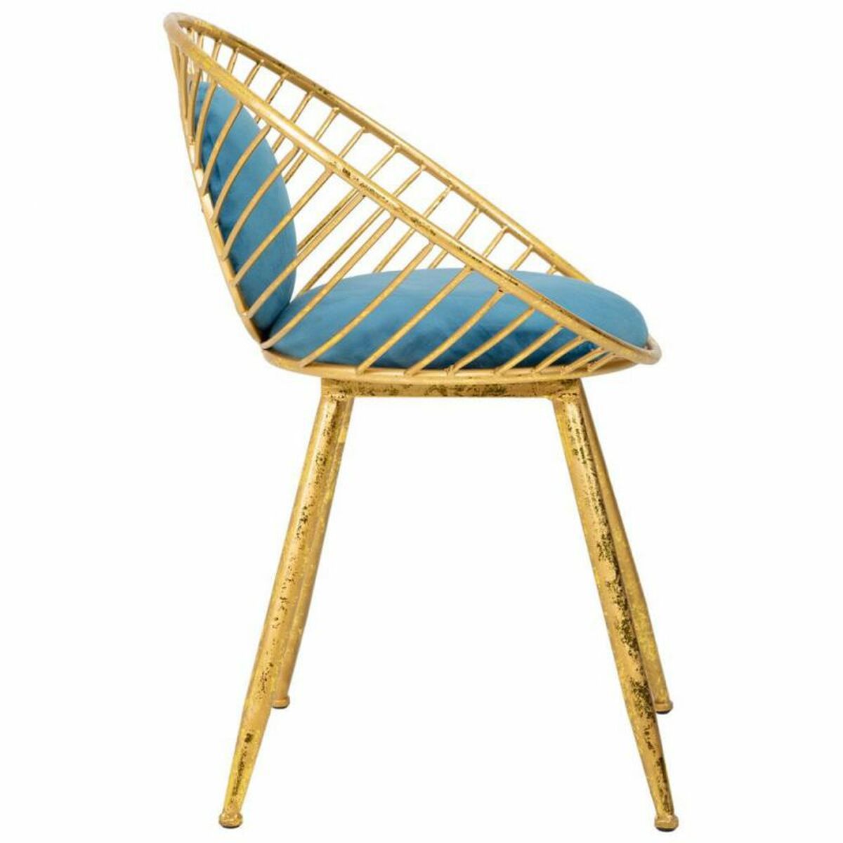 Sittpall Alexandra House Living Blå Gyllene 46 x 70 x 55 cm - 5