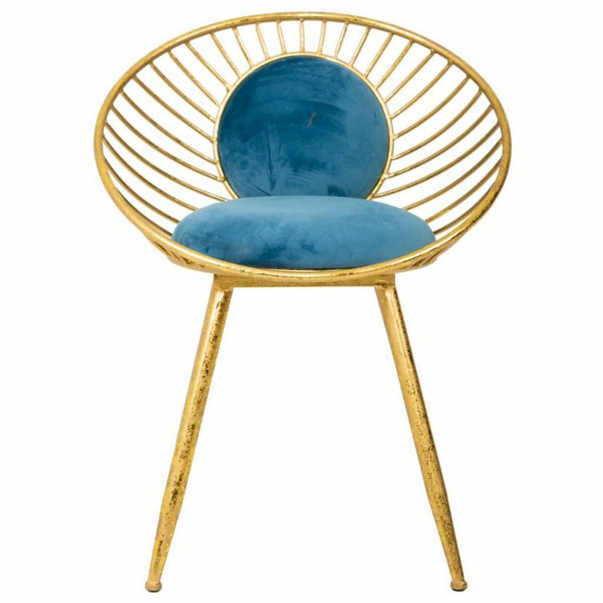 Sittpall Alexandra House Living Blå Gyllene 46 x 70 x 55 cm - 4