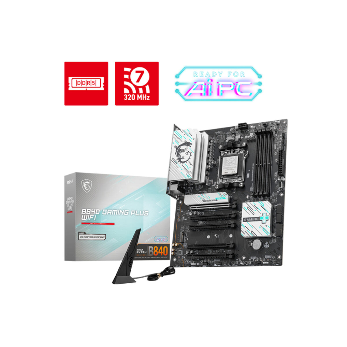 Moderkort MSI B840 GAMING PLUS WIFI AMD AM5 AMD
